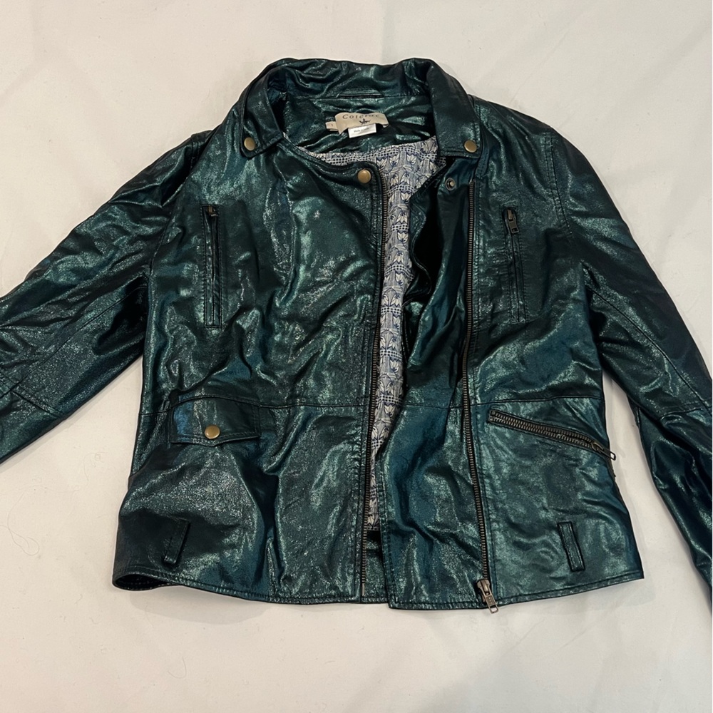 Cotelac Green Leather Jacket - Picture 8 of 8